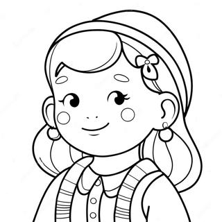 Cute For Girls Coloring Page 8595-7039