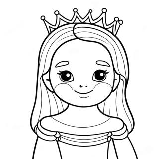 Adorable Princess Coloring Page 8596-7041