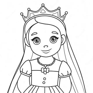 Adorable Princess Coloring Page 8596-7042