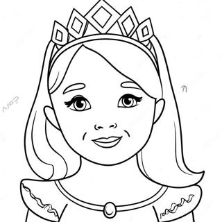 Adorable Princess Coloring Page 8596-7043