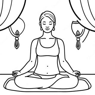 Relaxing Yoga Poses Coloring Page 8606-7049