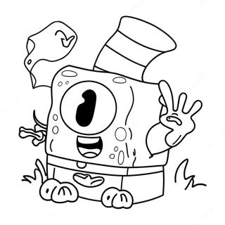 Halloween Spongebob Coloring Page 8625-7064