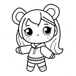 Gacha Life Tomboy Character Coloring Page 8635-7070