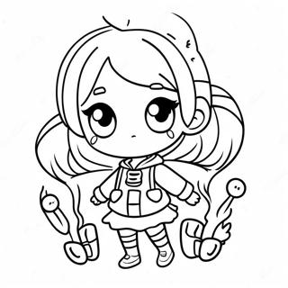 Gacha Life Tomboy Character Coloring Page 8635-7071