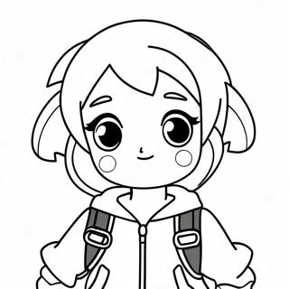 Gacha Life Tomboy Character Coloring Page 8635-7072