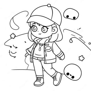 Cool Gacha Life Tomboy Outfit Coloring Page 8636-7074