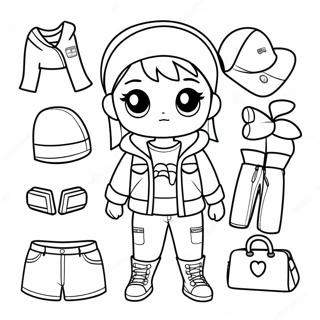 Cool Gacha Life Tomboy Outfit Coloring Page 8636-7076