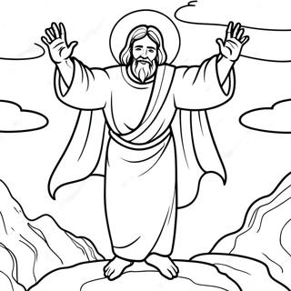 He Is Risen Coloring Page 8655-7086