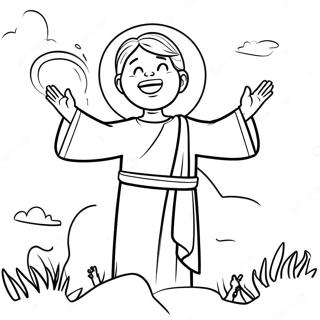 Joyful He Is Risen Coloring Page 8656-7089