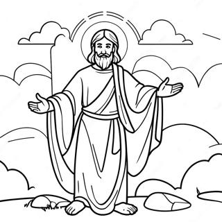 Joyful He Is Risen Coloring Page 8656-7091