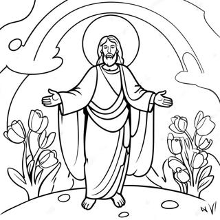 Joyful He Is Risen Coloring Page 8656-7092