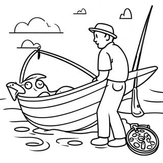 Fishing Coloring Page 8665-7094