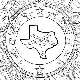 Texas State Flag Coloring Page 8675-7103