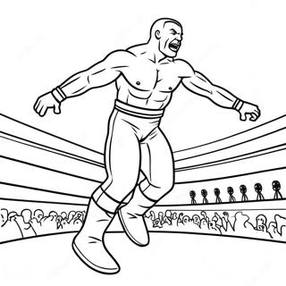 Wwe Wrestler Jumping On Opponent Coloring Page 8696-7123