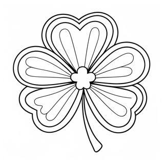 Shamrock And Rainbow Coloring Page 8717-7131