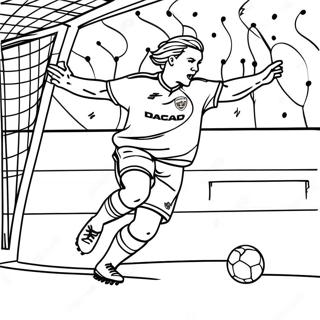 Haaland Scoring A Goal Coloring Page 8737-7147