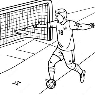 Haaland Scoring A Goal Coloring Page 8737-7148