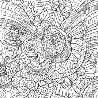 Colorful Dot Arts Mandala Coloring Page 8747-7155