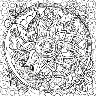 Colorful Dot Arts Mandala Coloring Page 8747-7156