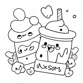 Cute Num Noms With Ice Cream Coloring Page 8757-7163