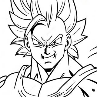 Super Saiyan Gogeta In Battle Coloring Page 8767-7170