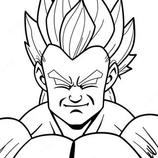 Super Saiyan Gogeta In Battle Coloring Page 8767-7172