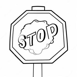 Stop Sign Coloring Page 8776-7176