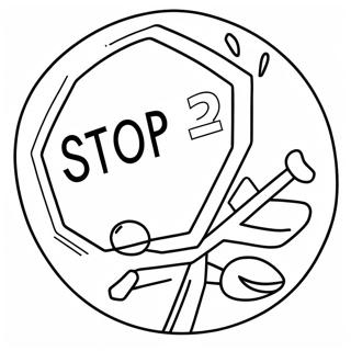 Funny Stop Sign Coloring Page 8777-7180