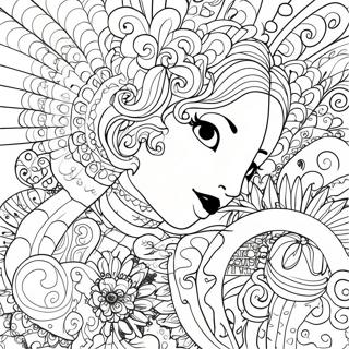 Colorful Sharpie Art Coloring Page 8787-7186