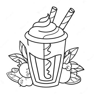 Delicious Chocolate Milkshake Coloring Page 8797-7193