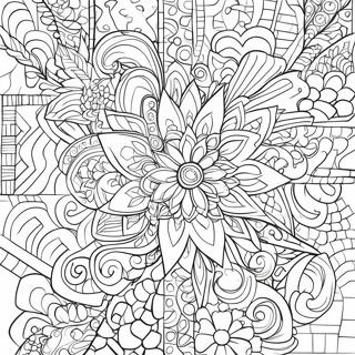 Colorful Mosaic Patterns Coloring Page 8807-7201