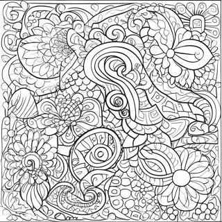 Colorful Mosaic Patterns Coloring Page 8807-7204