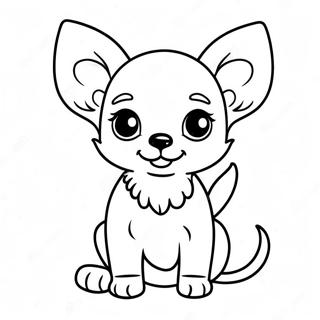 Cute Chihuahua Puppy Coloring Page 8817-7209