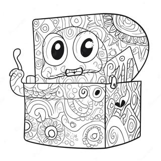 Wubbox With Colorful Patterns Coloring Page 8827-7217