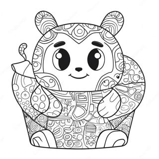 Wubbox With Colorful Patterns Coloring Page 8827-7218