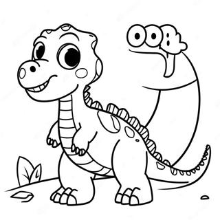 Dinosaur Letter D Coloring Page 882-706