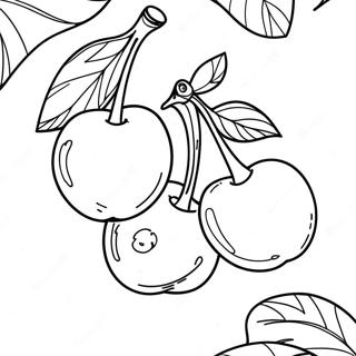 Cherries Coloring Pages