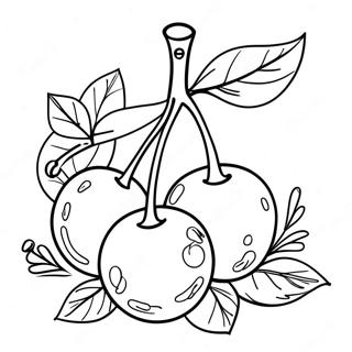 Cherries Coloring Page 8836-7222