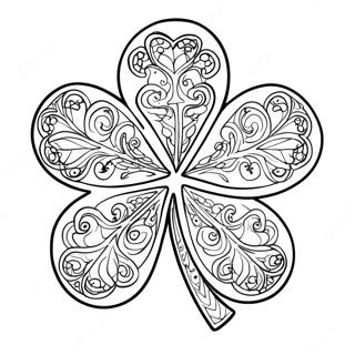 Lucky Shamrock Coloring Page 8847-7233