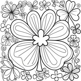 Lucky Shamrock Coloring Page 8847-7234