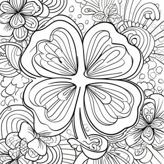 Lucky Shamrock Coloring Page 8847-7235