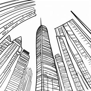 Colorful Skyscrapers Coloring Page 8857-7241