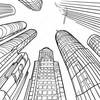 Colorful Skyscrapers Coloring Page 8857-7244