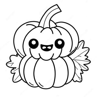 Adorable Thanksgiving Pumpkin Coloring Page 8867-7249