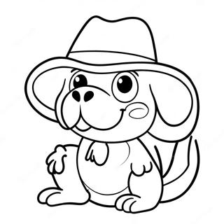 Chica With Colorful Hat Coloring Page 8877-7258