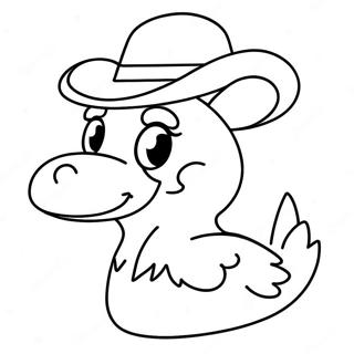 Chica With Colorful Hat Coloring Page 8877-7260