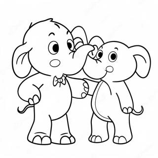 Elephant And Piggie Coloring Page 8896-7272