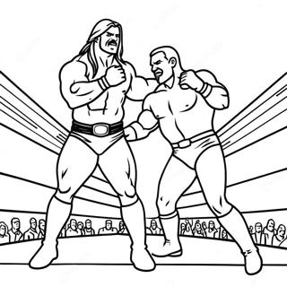 Epic Wwe Wrestler Showdown Coloring Page 8927-7297