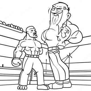 Epic Wwe Wrestler Showdown Coloring Page 8927-7298