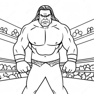 Epic Wwe Wrestler Showdown Coloring Page 8927-7299